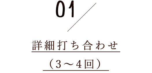 1.詳細打ち合わせ（3～4回）